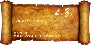 László Zorán névjegykártya