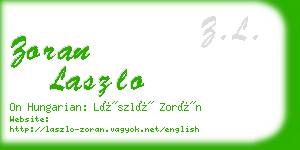 zoran laszlo business card